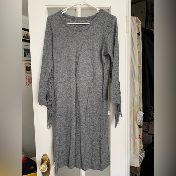 Zadig & Voltaire “Winter Fringes” Dress Gray size small - Picture 5 of 13